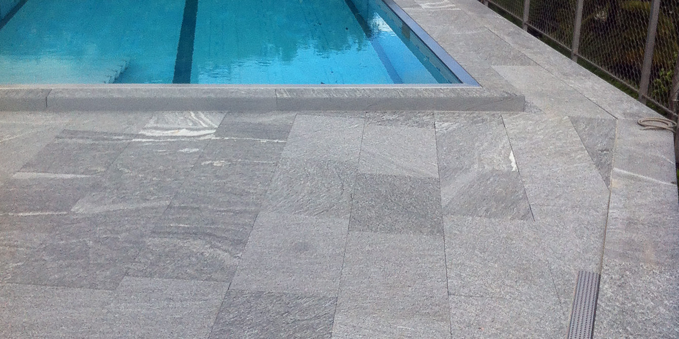 Poolside in granite