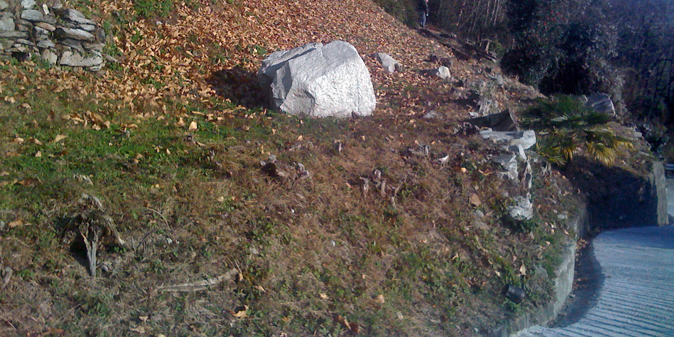 Steep cliff and becomes overgrown ...